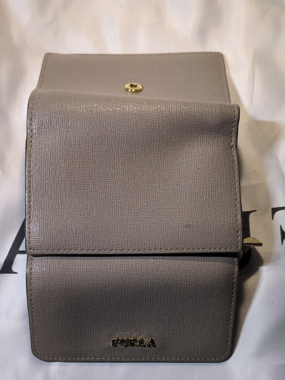 Furla White & Green Leopard Print Satchel - Picture 14 of 16